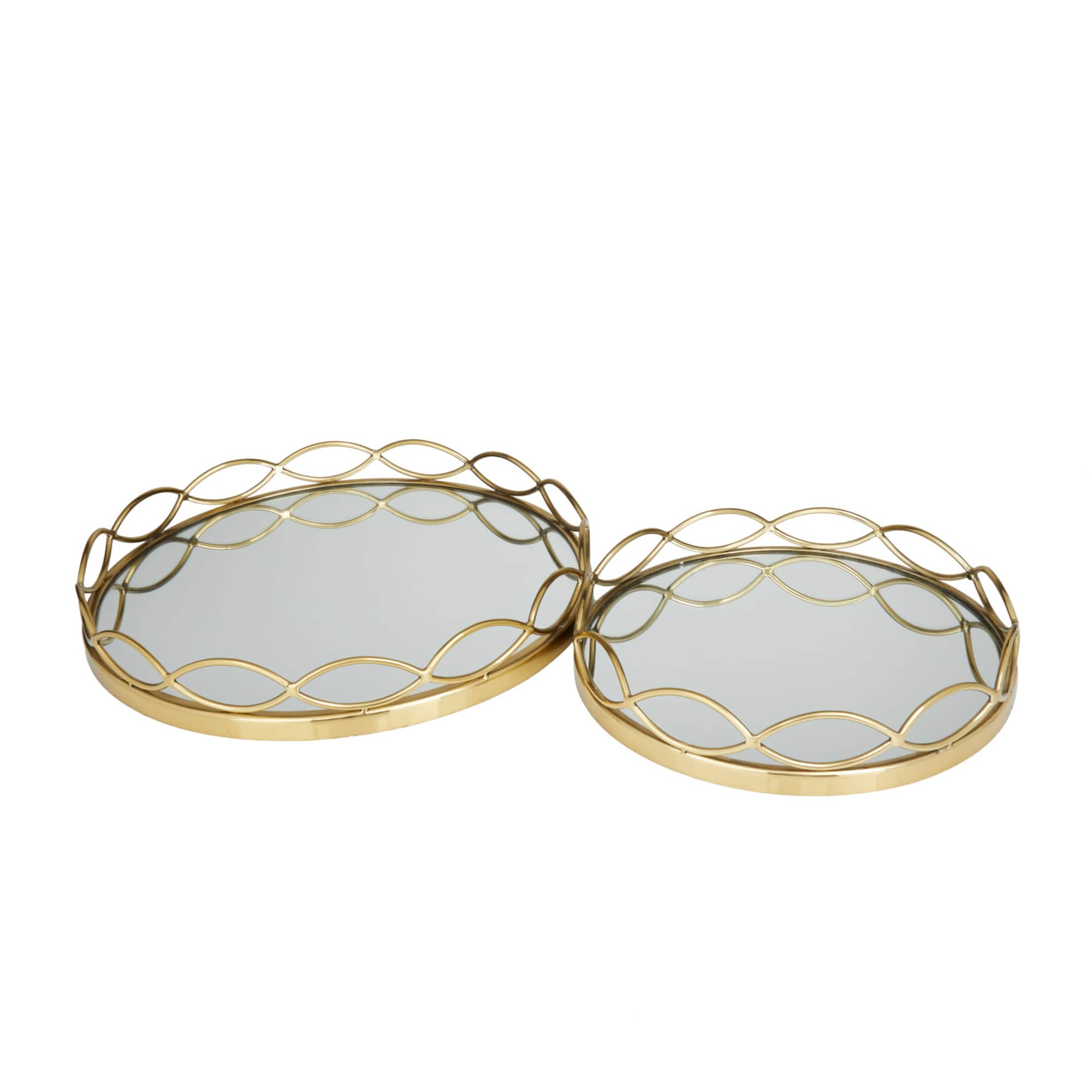 Contemporary Metal Tray Set